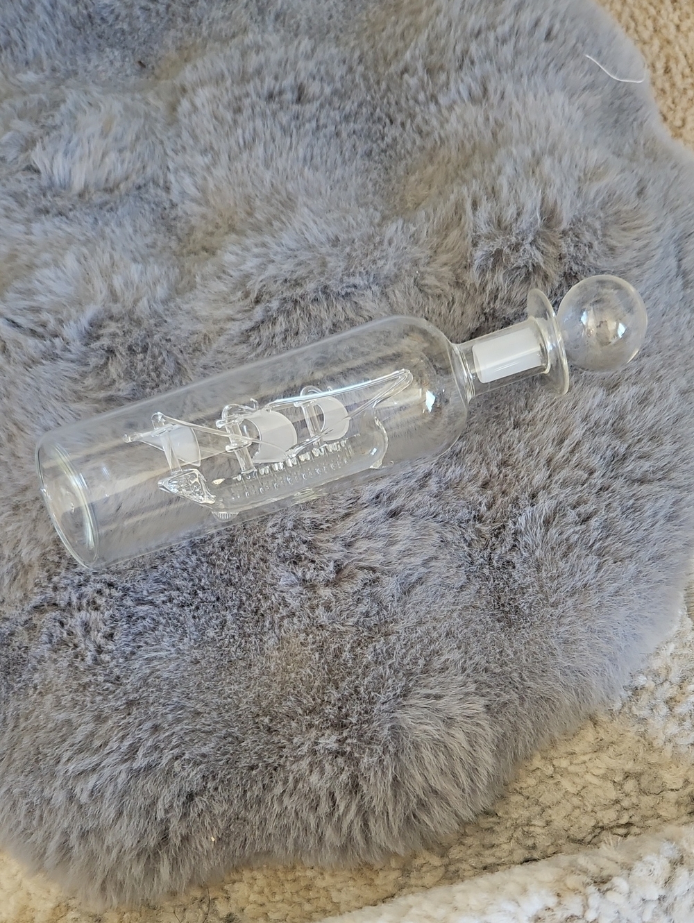 Glass Ship in a Bottle Decanter - Clear